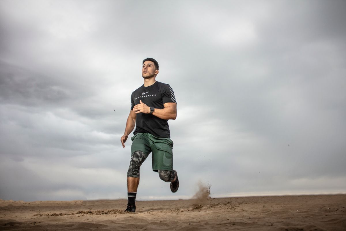 Relay practice with baton exchange